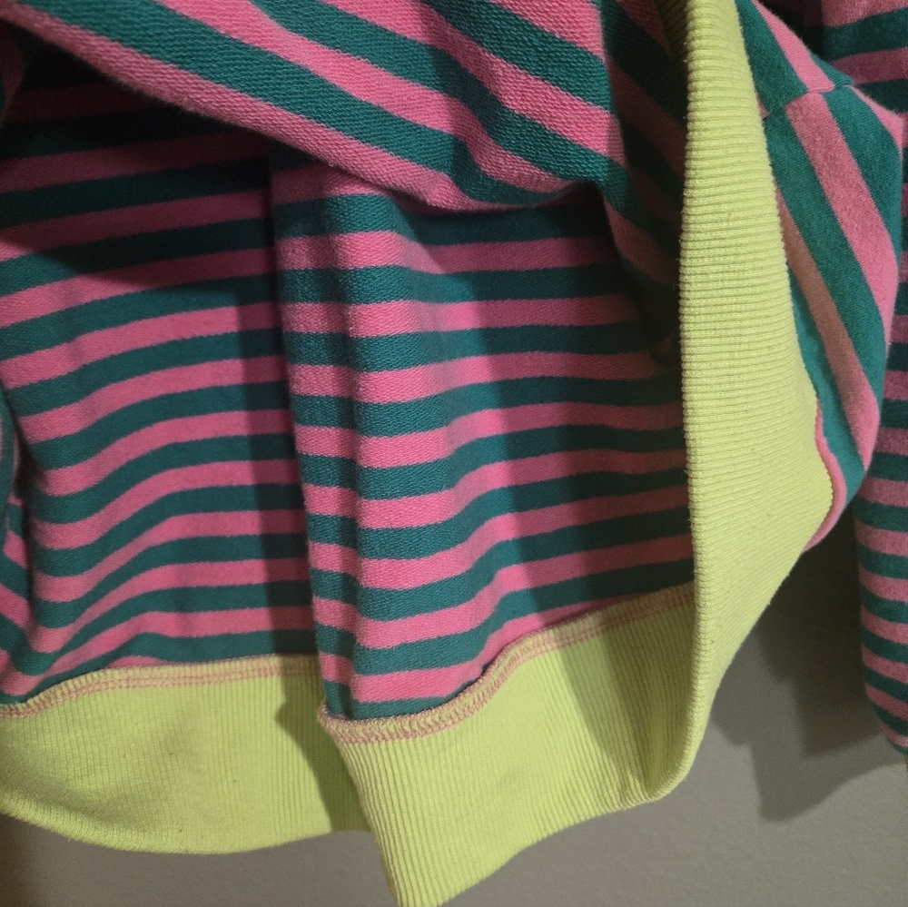 Pink & Green Striped Color Block Sweater Size Medium - Picture 11 of 16